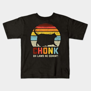 Chonk Cat Scale Retro Style Vintage Cats S Kids T-Shirt